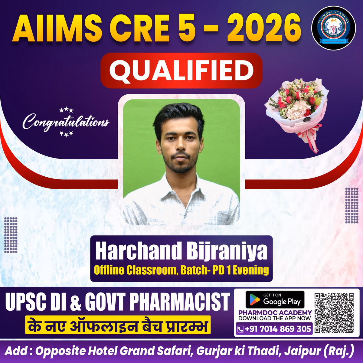 PharmDoc Academy AIIMS CRE 5 Qualified 